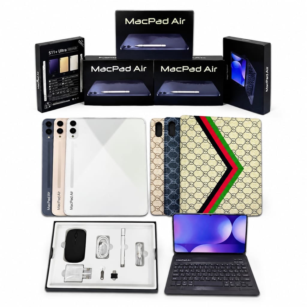 تبلت حرفهای Macpad S11+ Ultra – نسخه ۲۵۶ گیگابایت|رم 8 گیگ| فول پک گلوبال | سفارش اروپا |سایز ۱۲ اینچ فول HD | کیبورد و قلم و موس مخصوص دانشجوها - Image 2